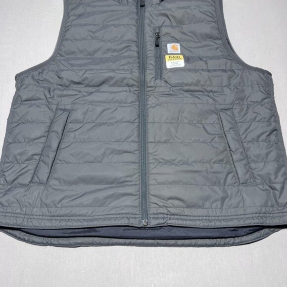 Carhartt Rain Defender Puffer Vest Mens XL Gray Don Julio 1942 Logo 102286 - Picture 4 of 14